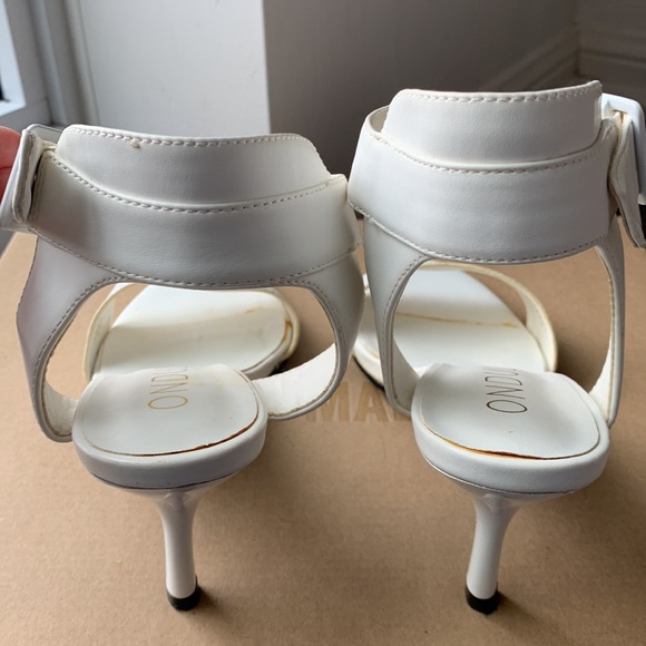 White Heeled Summer Sandals - Picture 3 of 3